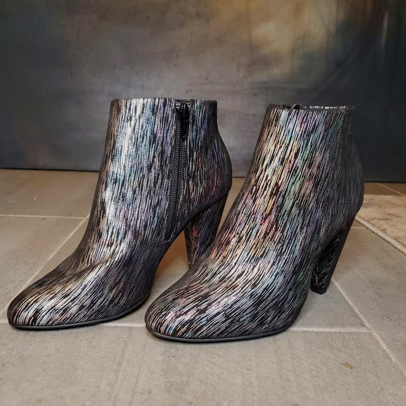 New Look Shoes - Asos New Look Wide Fit Printed Cone Heeled Ankle Boot